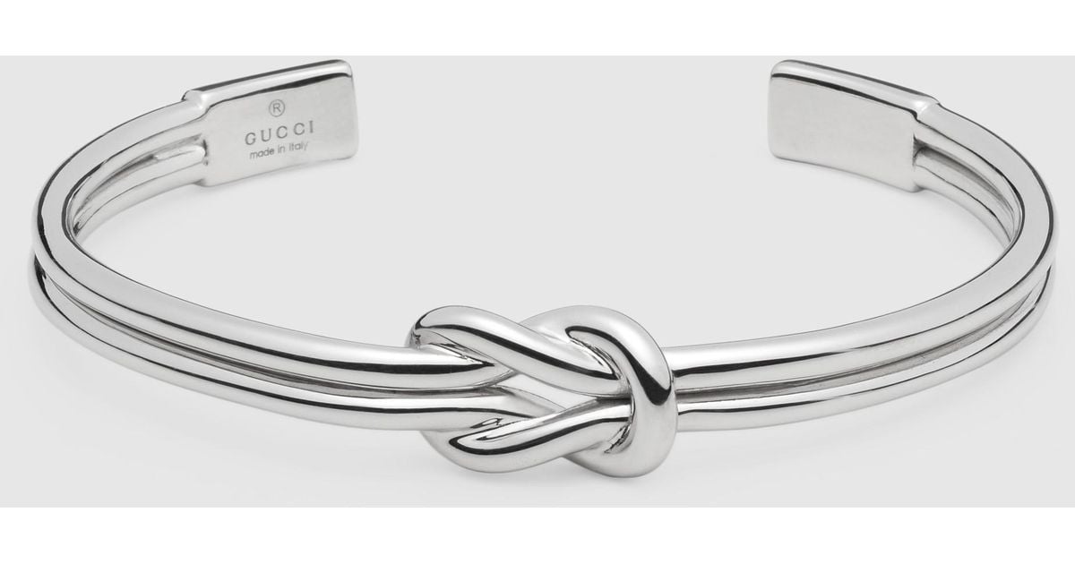Gucci Knot Bracelet In Silver in Sterling Silver (Metallic) Lyst